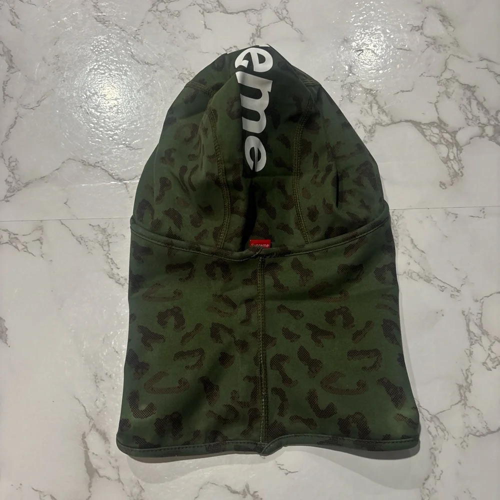 Supreme leopard reactive ski mask